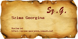 Szima Georgina névjegykártya